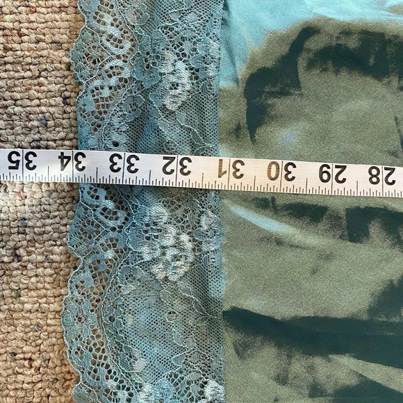 Avoidlove Fairy Y2K Slip Dress XXL Lingerie Teal Lace Satin Silky Sexy Romantic - Picture 3 of 10